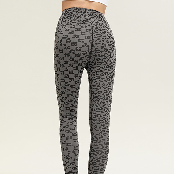 YK083 Nylon Leopard Gym Tights